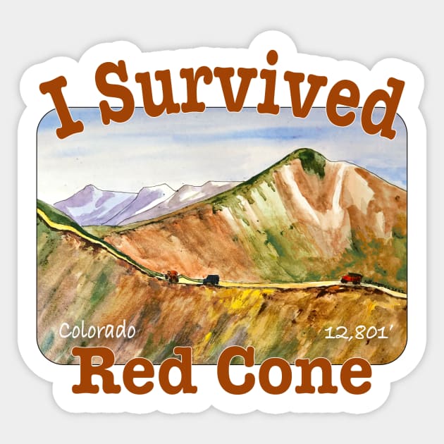 I Survived Red Cone, Colorado Sticker by MMcBuck